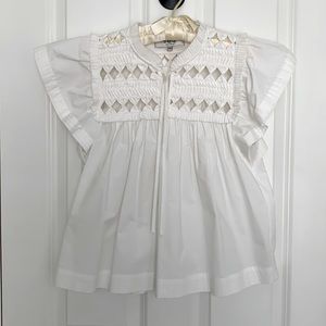 Sea-NY Phoebe Flutter Sleeve Tank, White XXS